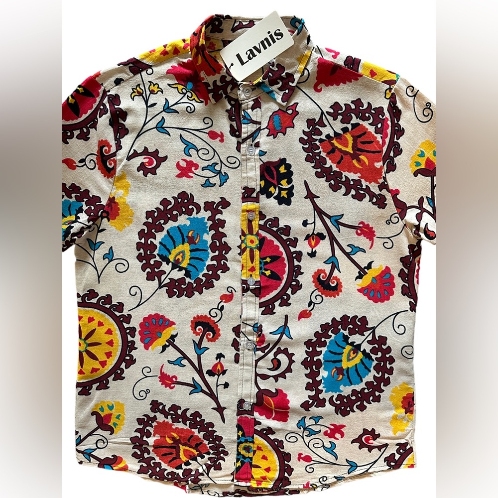 Lavnis Summer Button Down Shirt (Size: Small) - Picture 6 of 7